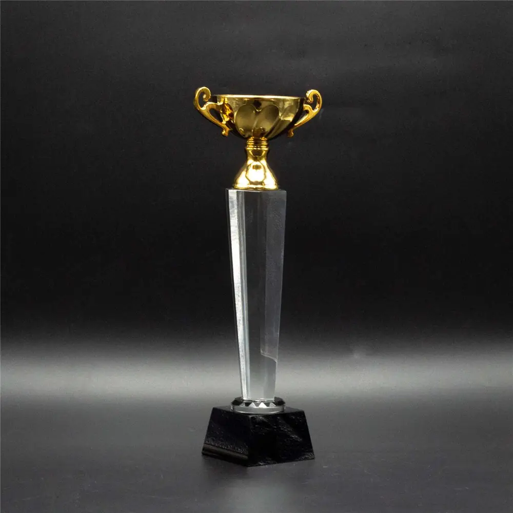 Trophée personnalisé en cristal gravé avec coffret, atelier SIL3A 3D Tunis