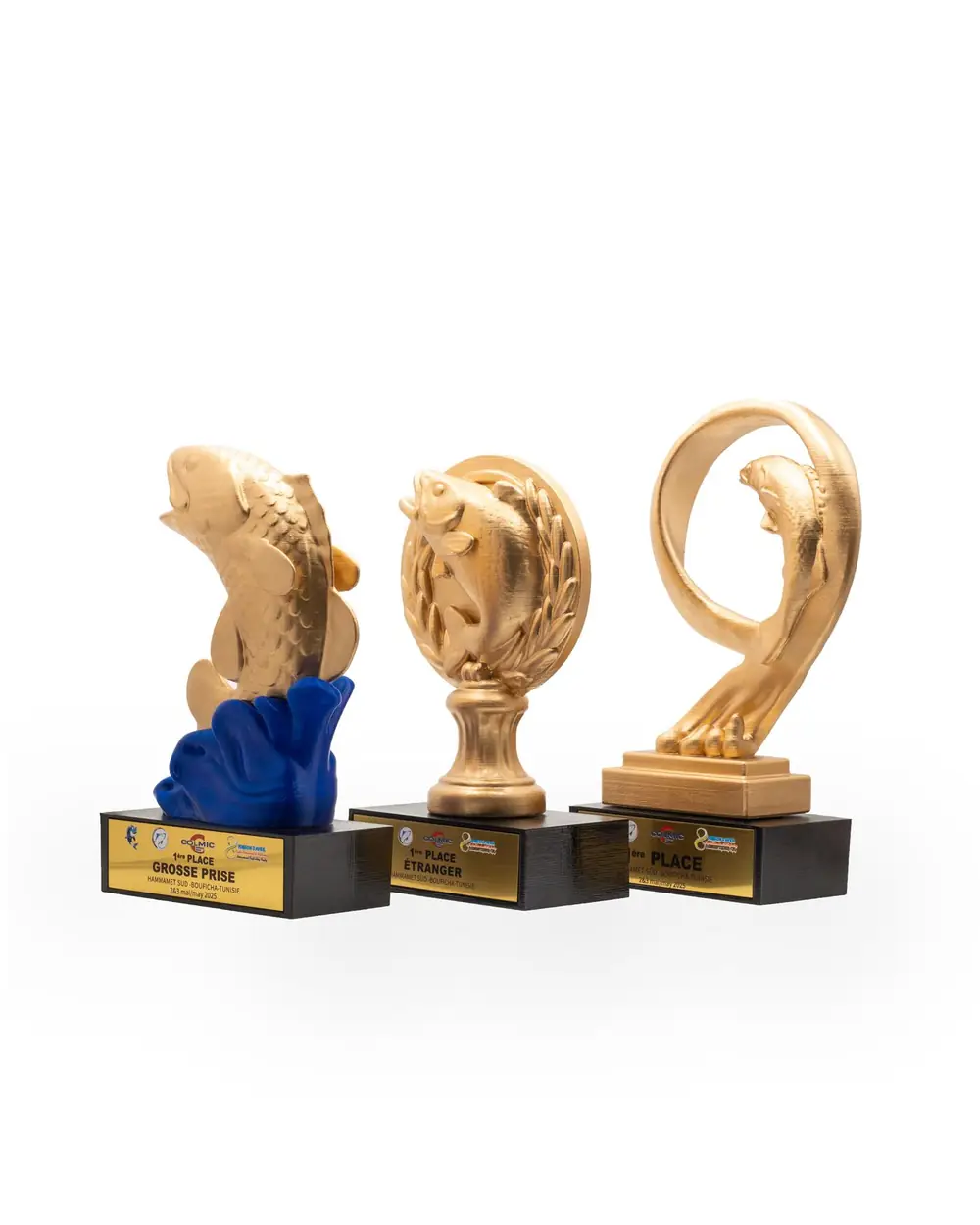 Trophée pêche sportive en plexiglass personnalisé Tunisie